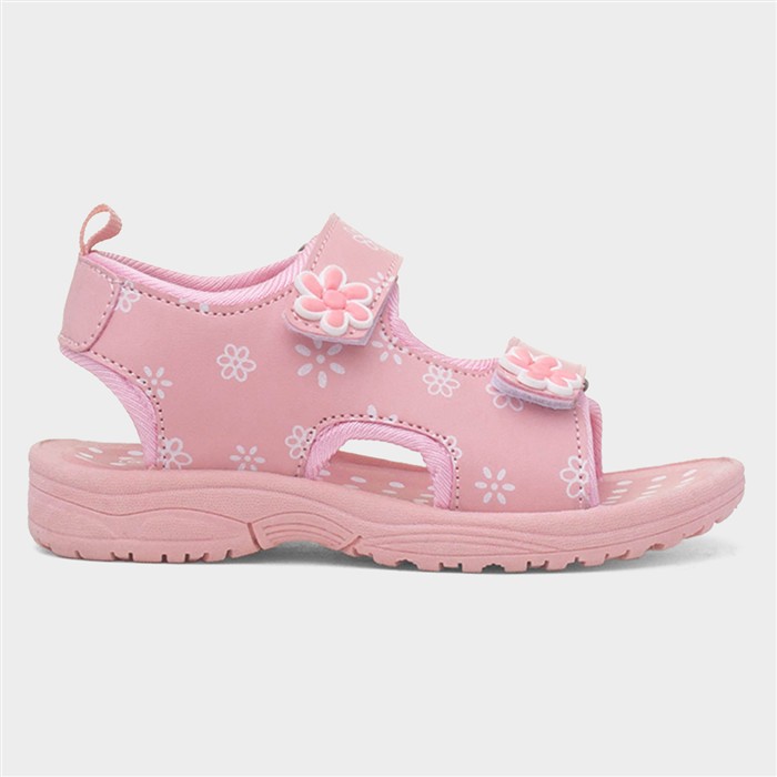Catrina Girls Pink Easy Fasten Sandal