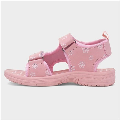 Catrina Girls Pink Easy Fasten Sandal