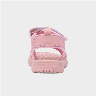 Catrina Girls Pink Easy Fasten Sandal