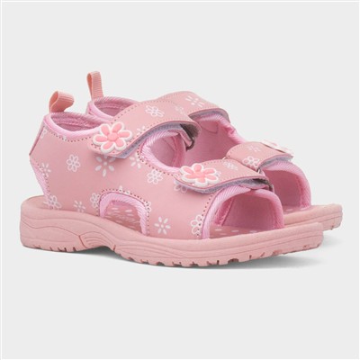 Catrina Girls Pink Easy Fasten Sandal