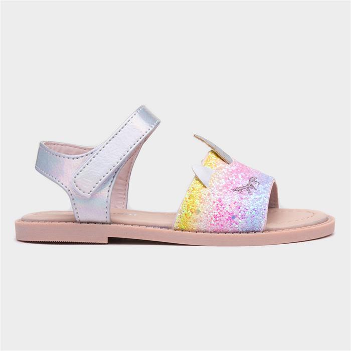 Cali Girls Multi Glitter Unicorn Sandal