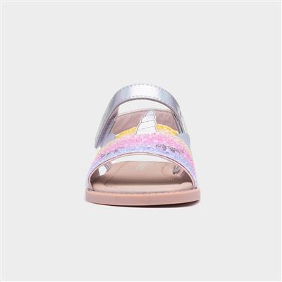 Cali Girls Multi Glitter Unicorn Sandal