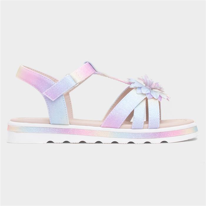 Charlotte Girls Multi T-Bar Flat Sandal