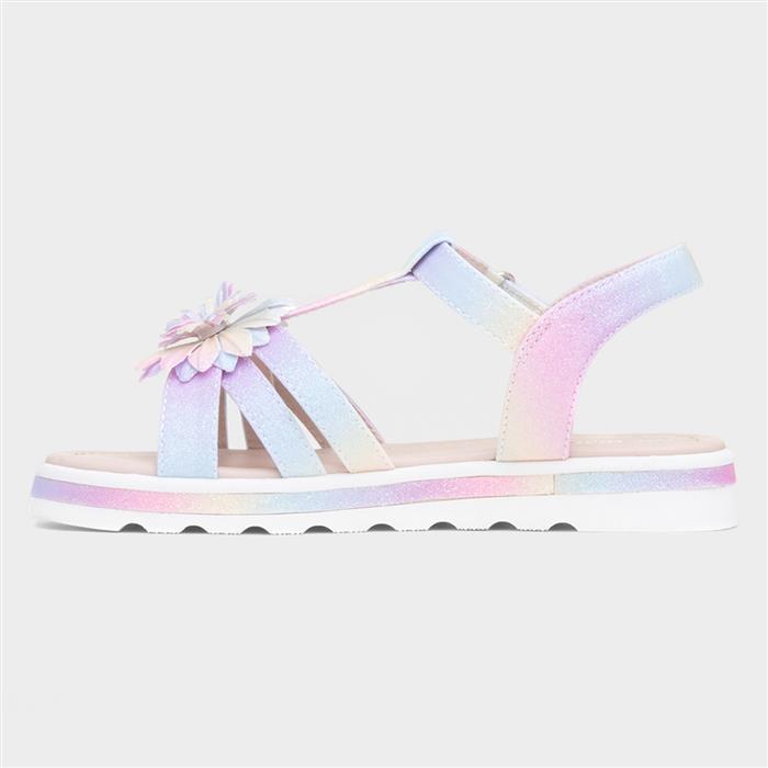 Charlotte Girls Multi T-Bar Flat Sandal
