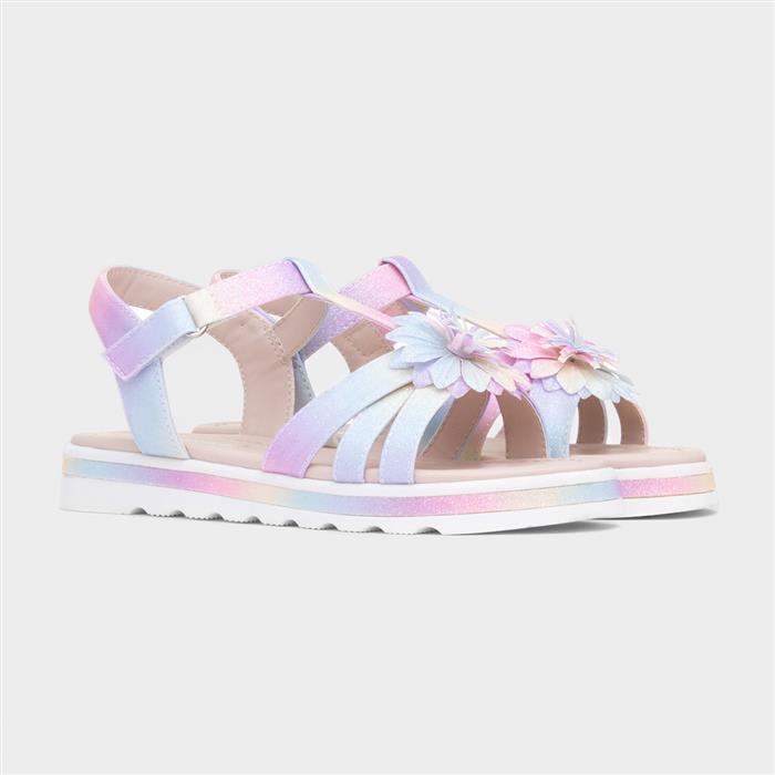 Charlotte Girls Multi T-Bar Flat Sandal