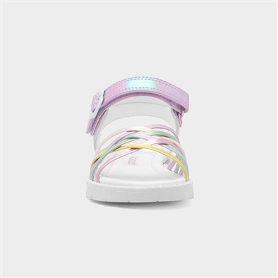 Carly Girls Multi Shiny Strappy Sandal