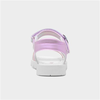 Carly Girls Multi Shiny Strappy Sandal