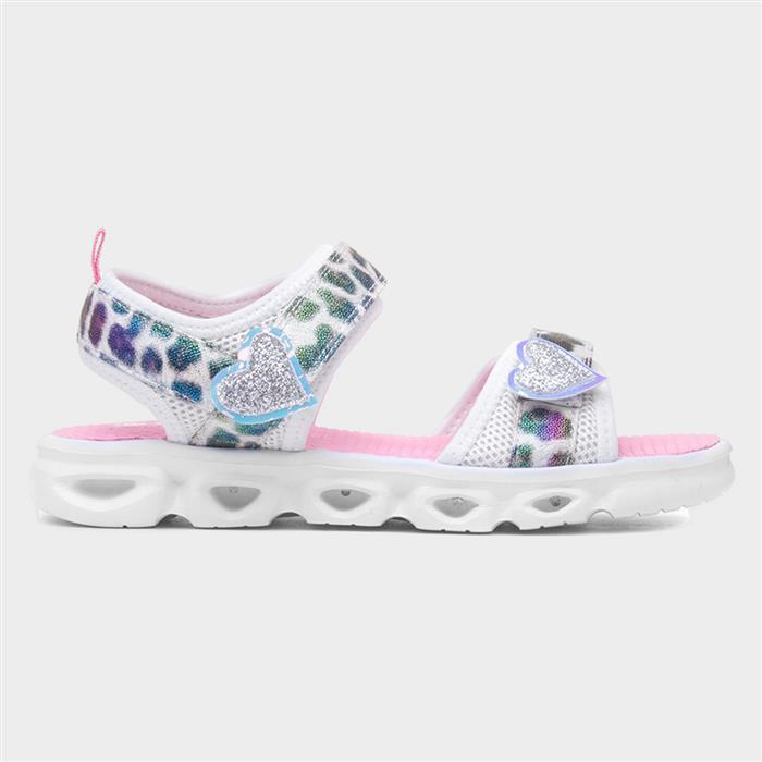 Girls Multi Leopard Light Up Sandal
