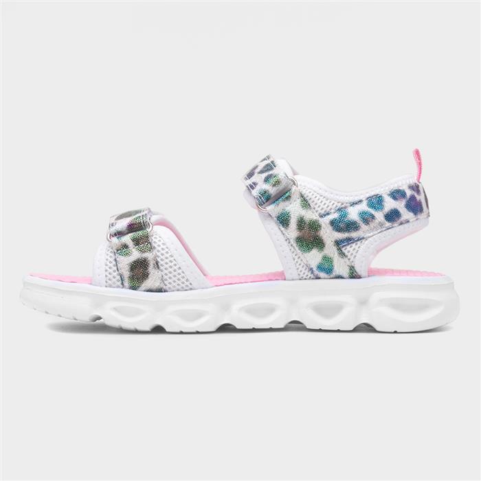 Girls Multi Leopard Light Up Sandal