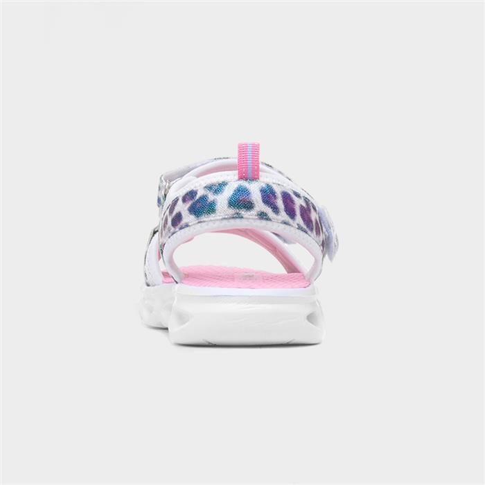 Girls Multi Leopard Light Up Sandal