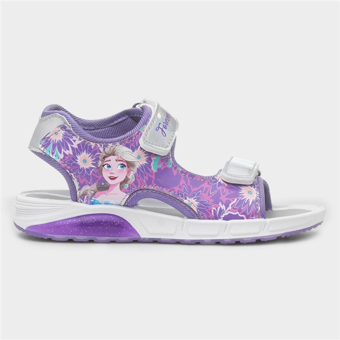 Disney Frozen Purple Sparkle Kids Light Up Sandal Size 30