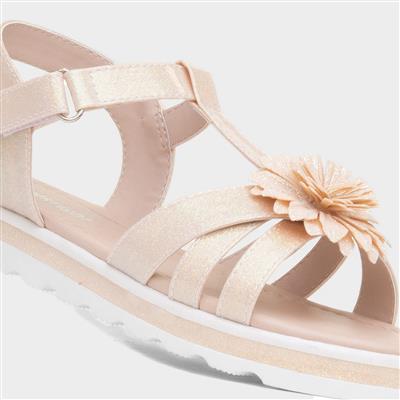 Charlotte Girls Nude T-Bar Sandal
