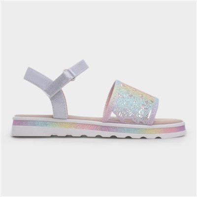 Kew Girls Multi Glitter Butterly Sandal