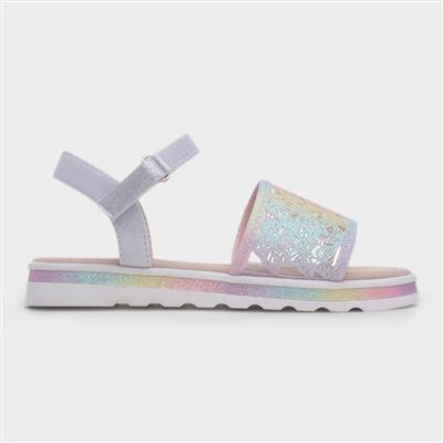 Kew Girls Multi Glitter Butterfly Sandal