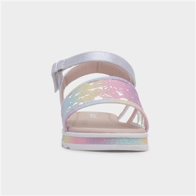 Kew Girls Multi Glitter Butterly Sandal