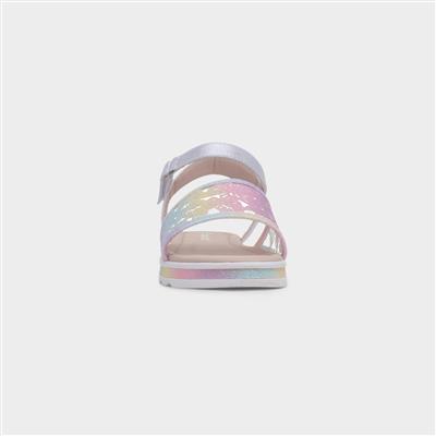 Kew Girls Multi Glitter Butterfly Sandal