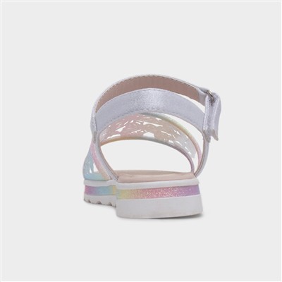 Kew Girls Multi Glitter Butterly Sandal