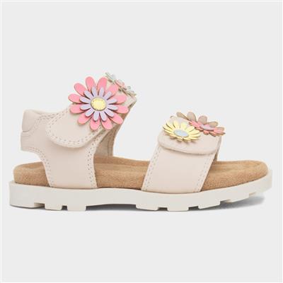 Heaton Girls Beige Easy Fasten Sandal