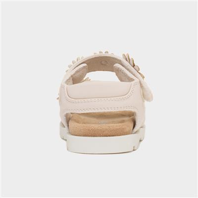 Heaton Girls Beige Easy Fasten Sandal