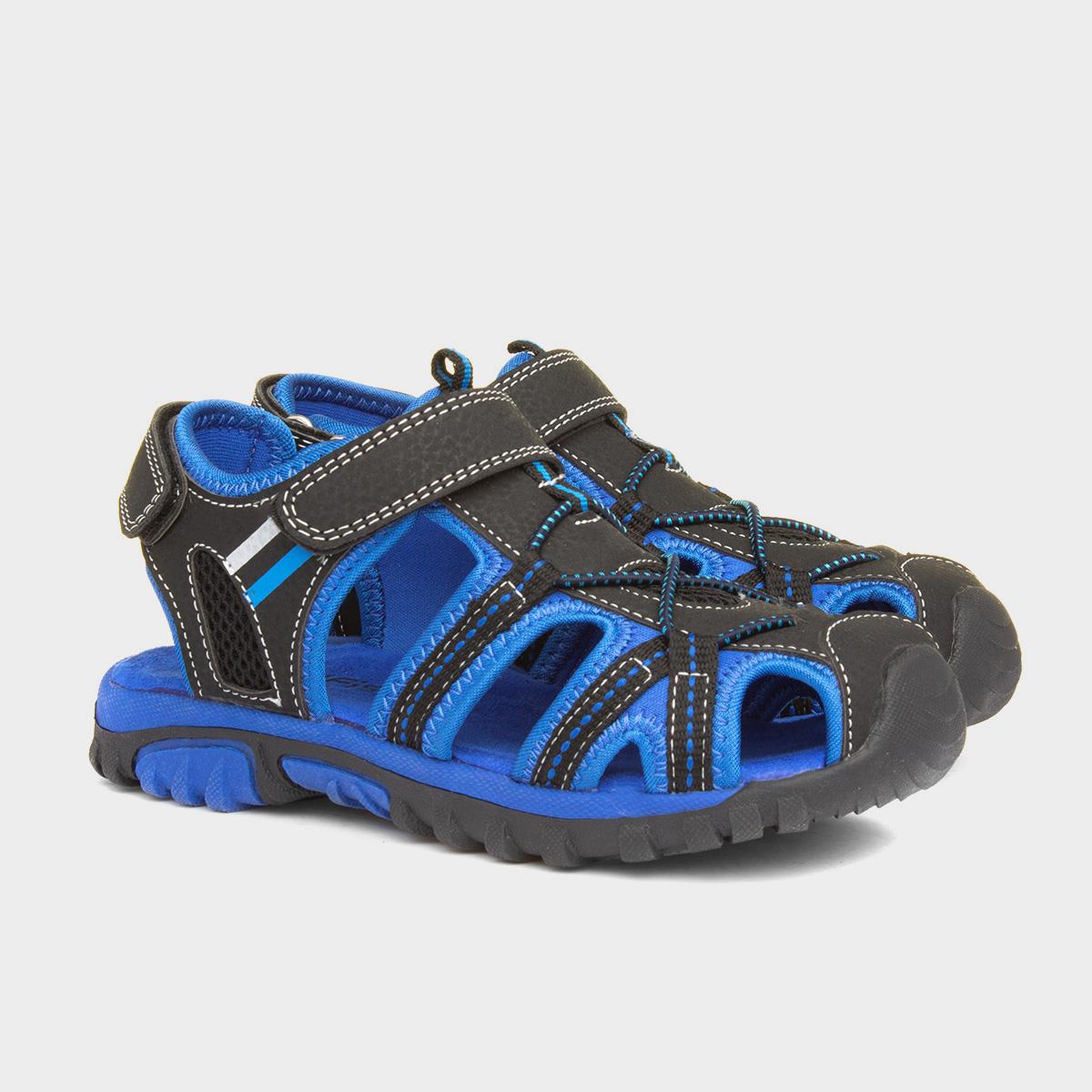 Red Fish Boys Blue Black Closed Toe Sandal