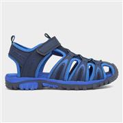 Red Fish Boys Navy Easy Fasten Closed Toe Sandal (Click For Details)