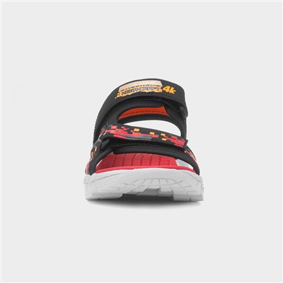 Mega Splash 4K Boys Black Sandal