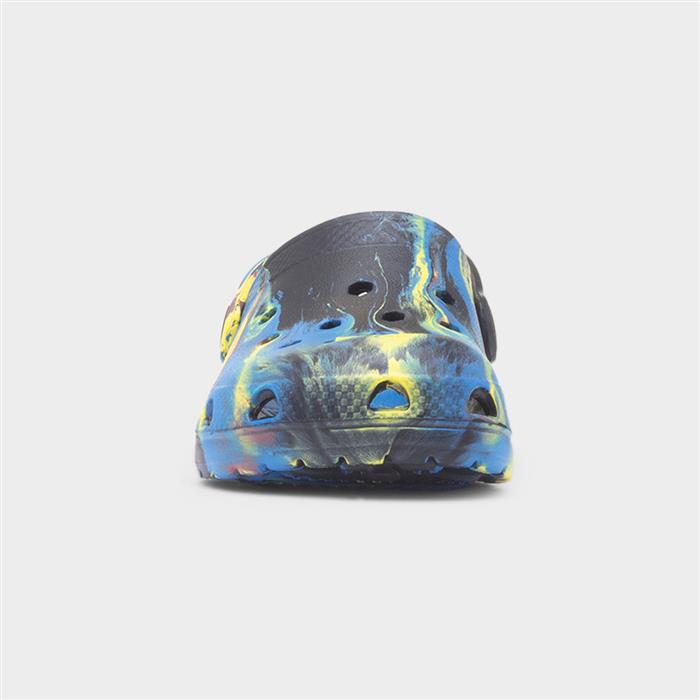 Boys Black Multi Marble Slip On EVA Clog