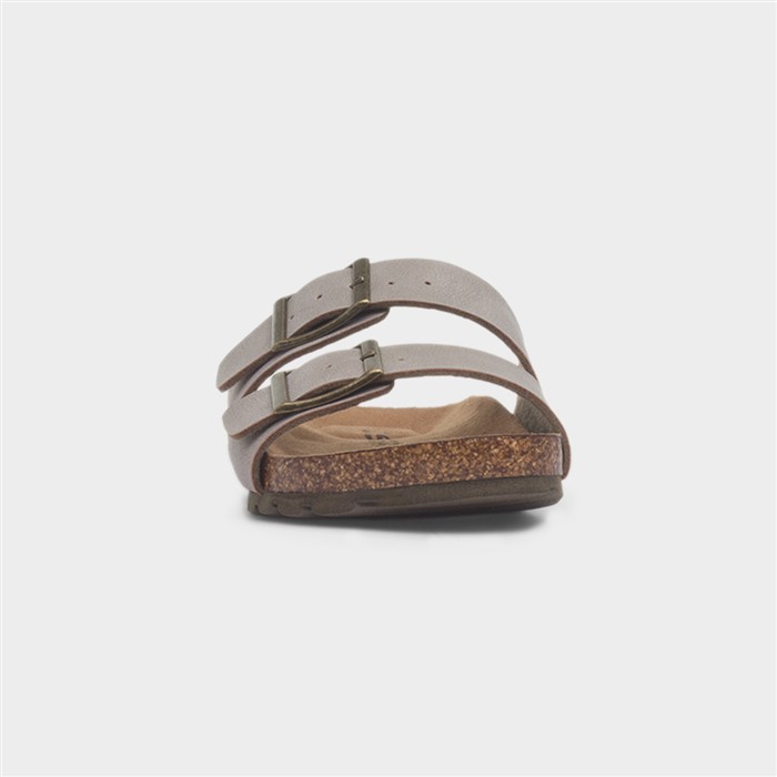 Hampstead Kids Taupe Open Toe Mule Sandal