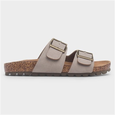 Hampstead Kids Taupe Open Toe Mule Sandal