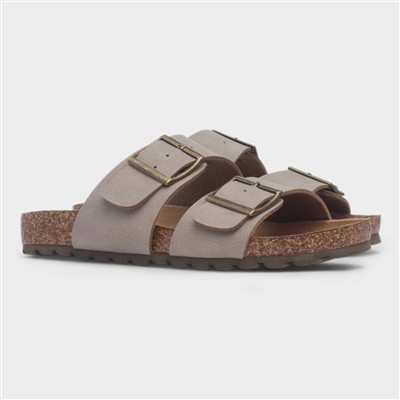 Hampstead Kids Taupe Open Toe Mule Sandal