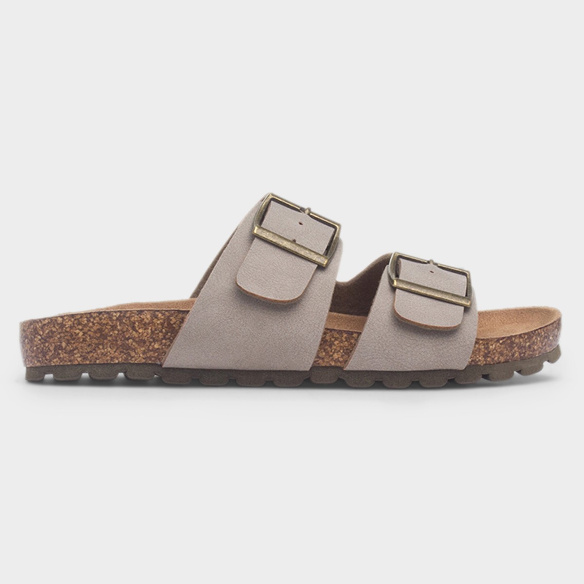 Hampstead Kids Taupe Open Toe Mule Sandal