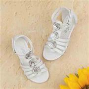 Lilley Girls White Flower Sandal (Click For Details)
