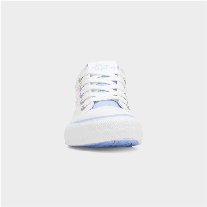 Girls White Lace Up Character Canvas