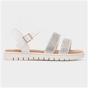 Lilley Junior Snowdonia Girls White Buckle Sandal (Click For Details)