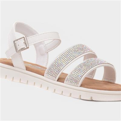 Snowdonia Girls White Sandal