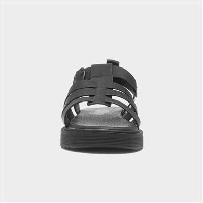 Peak Kids Black Gladiator Sandals