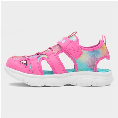 Flex Splash Girls Pink Closed Toe Sandal