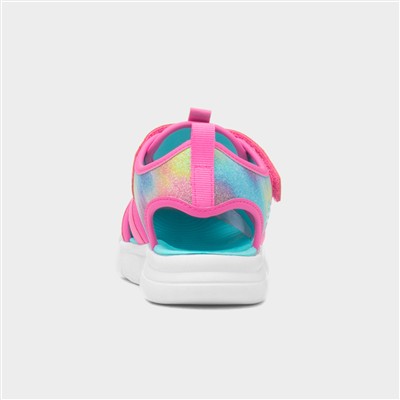 Flex Splash Girls Pink Closed Toe Sandal