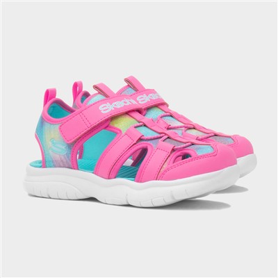 Flex Splash Girls Pink Closed Toe Sandal