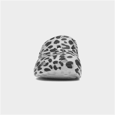 Crewe Kids Grey Leopard Print EVA Clog