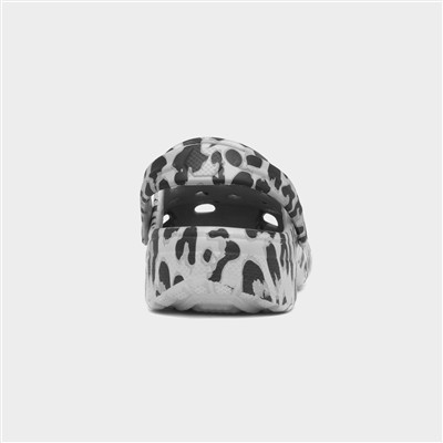Crewe Kids Grey Leopard Print EVA Clog