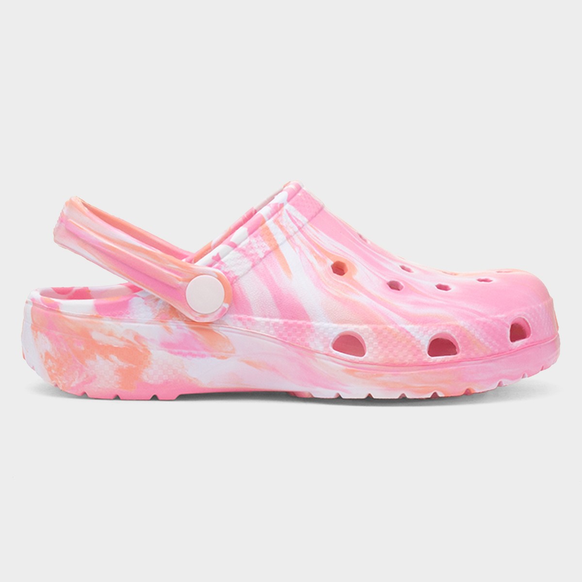 Girls Pink Marble Slip On EVA Clog