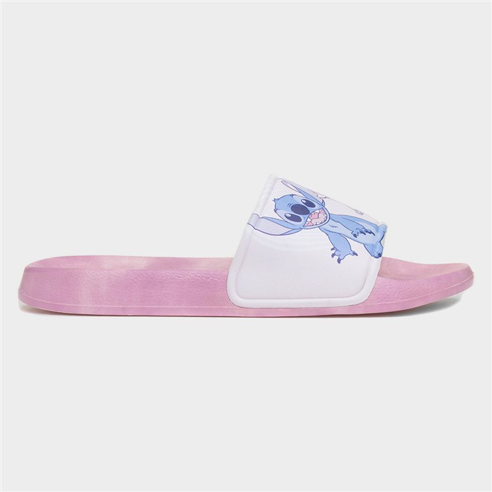 Disney Stitch Pink Kids Character Eva Slider Size 35