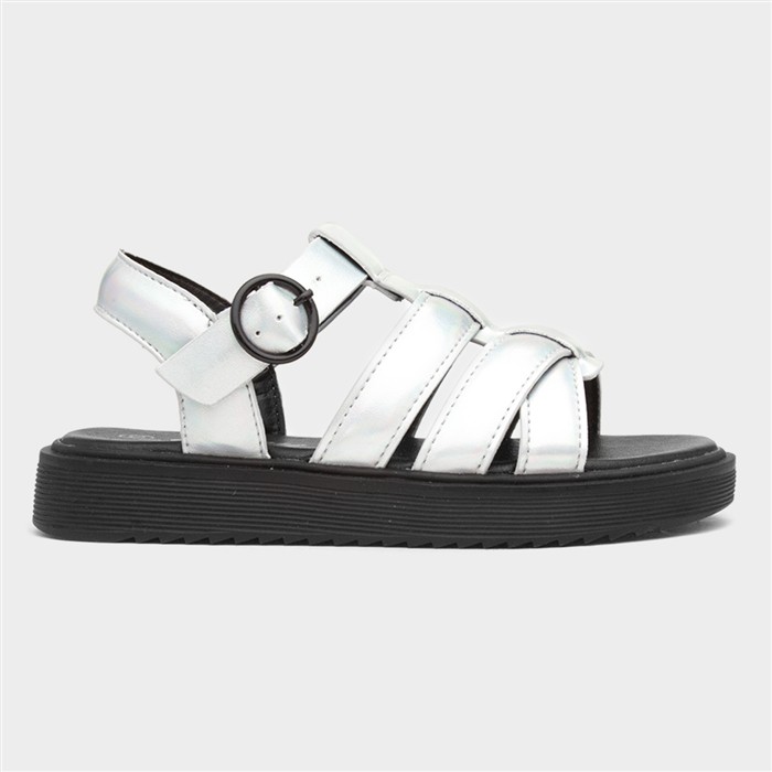 Lilley Junior Hyde Girls Metallic Silver Sandal-29871 | shoezone
