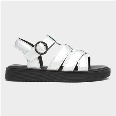 Hyde Girls Metallic Silver Sandal