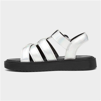 Hyde Girls Metallic Silver Sandal