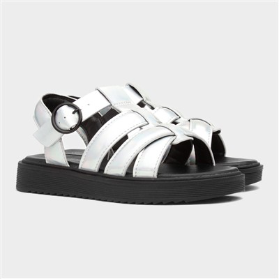 Hyde Girls Metallic Silver Sandal