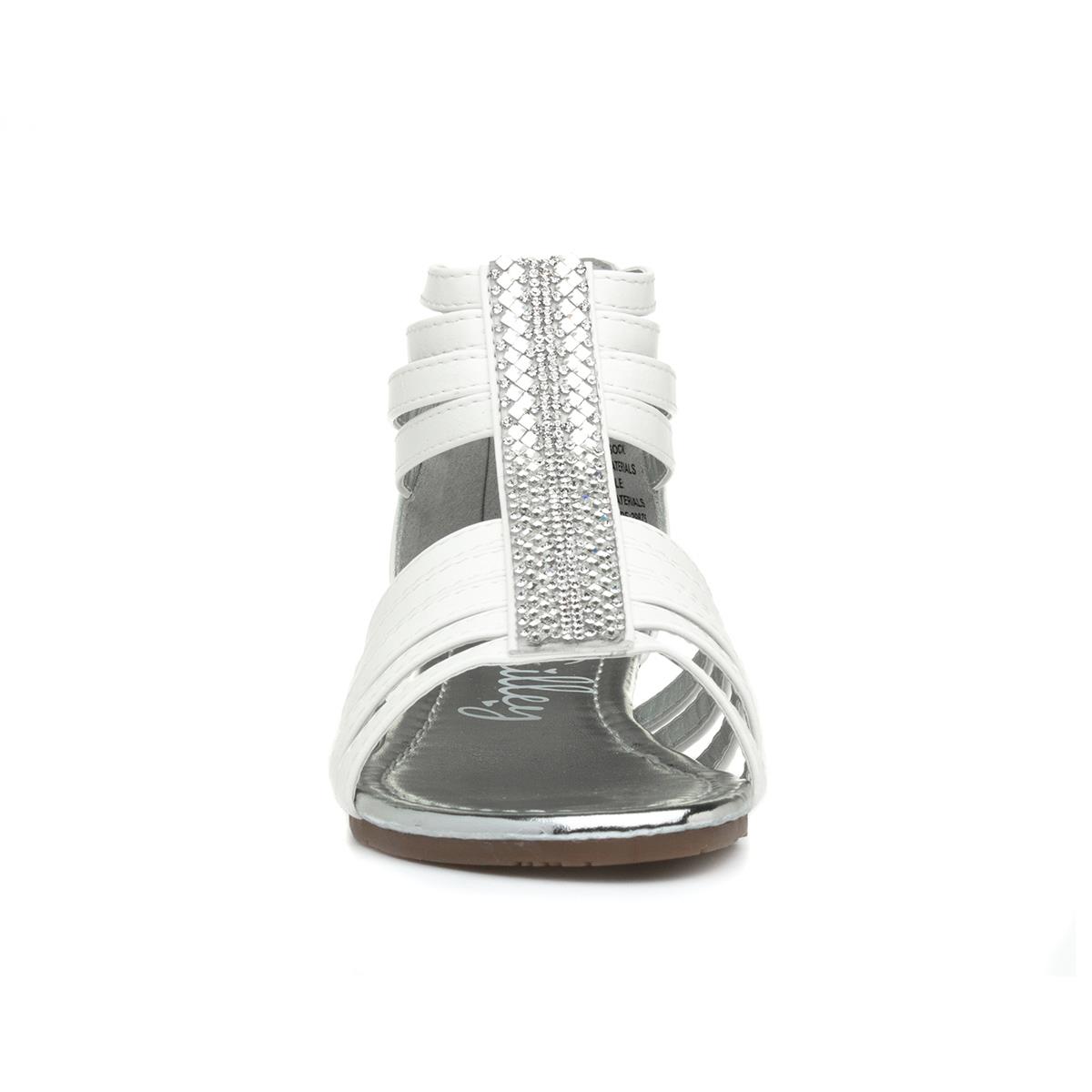 Lilley Girls White Strappy Diamante Sandal-29875 | Shoe Zone