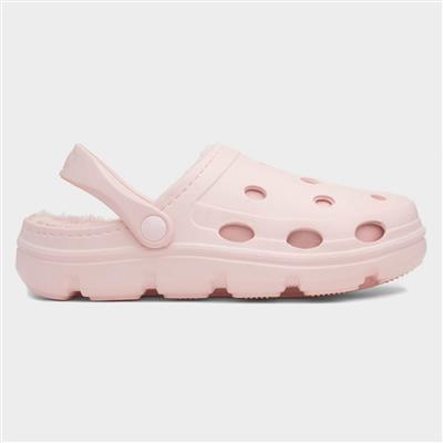 Bethany Kids Pink Fur Lined Clog