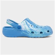Kids Blue Multi Marble Slip On EVA Clog (Click For Details)